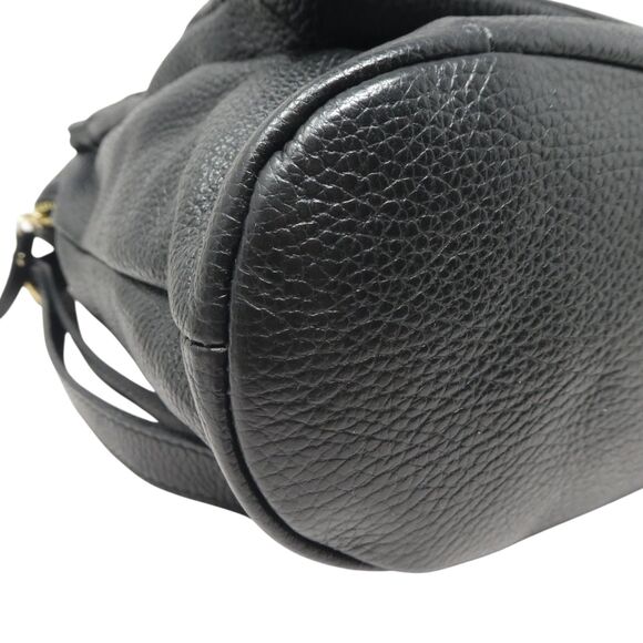 L. Credi Black Pebbled Leather Convertible Crossbody Backpack Purse Shoulder Bag main image 7